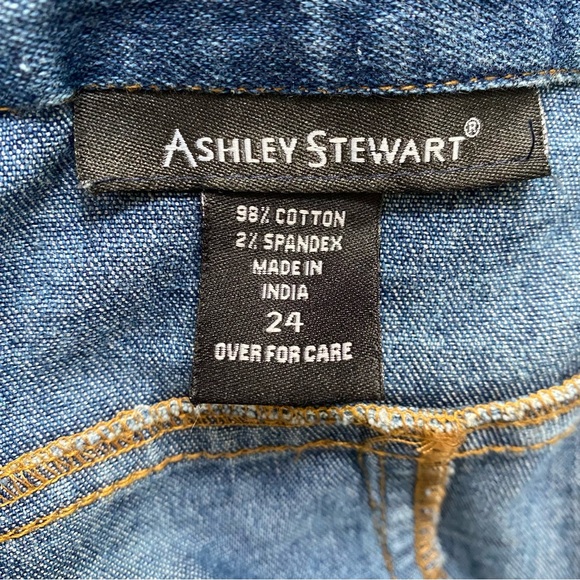 Ashley Stewart Sleeveless Denim Jumpsuit Blue Jeans size 24 3X - Picture 3 of 7